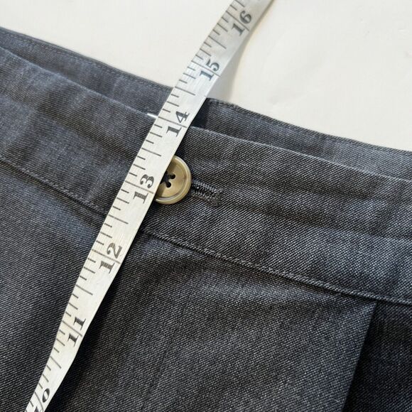 Reformation Sz 10 Mason Hi Rise Trousers Pleated Wide Leg Pants Charcoal Gray - Picture 8 of 11